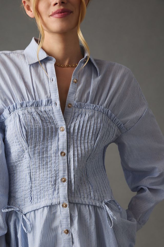 Pilcro Corset Buttondown Blouse #4