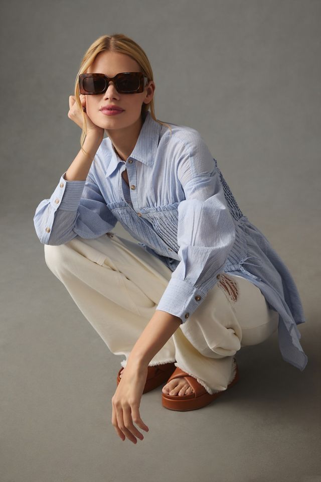 Pilcro Corset Buttondown Blouse #5