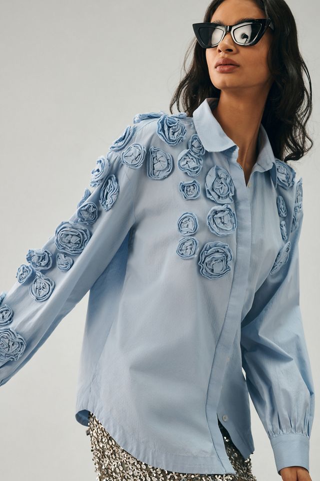 Maeve Rose Appliqué Blouse #1