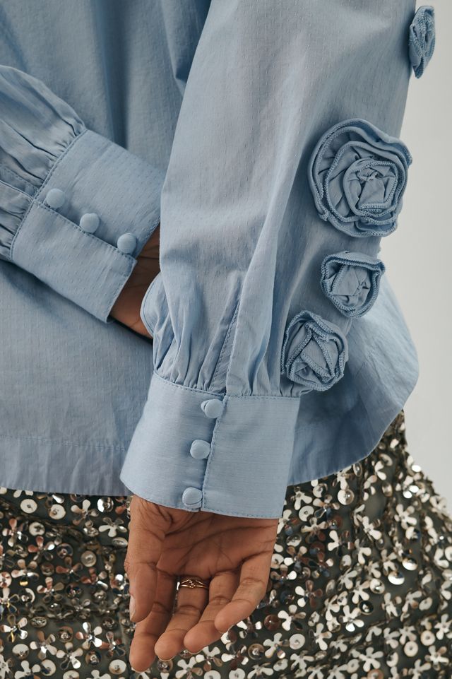 Maeve Rose Appliqué Blouse #4