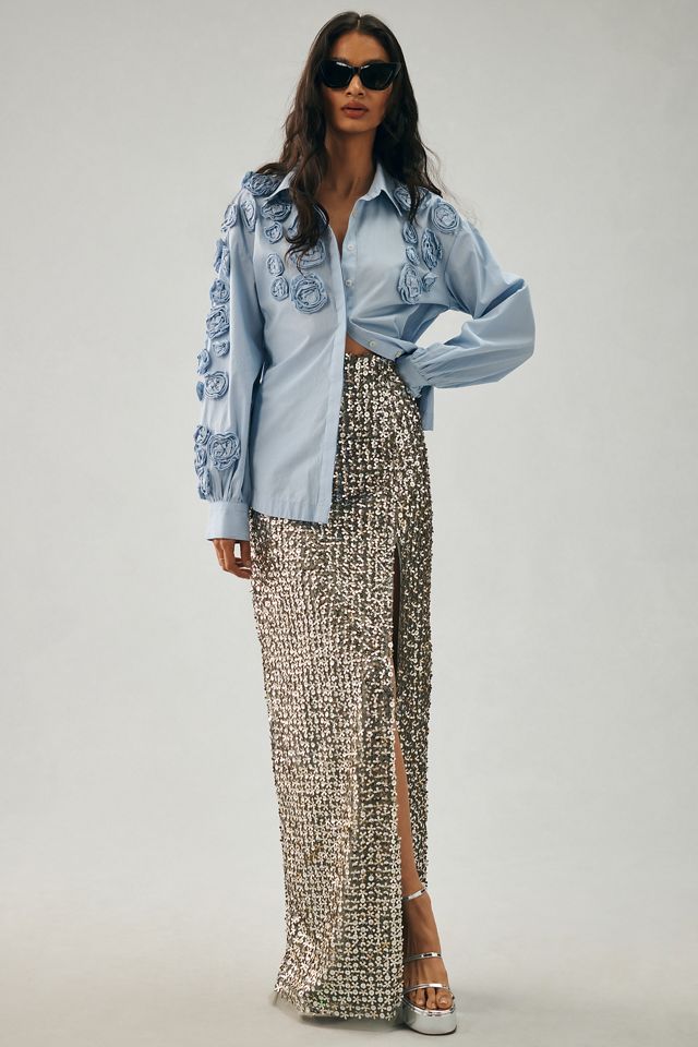 Maeve Rose Appliqué Blouse #5