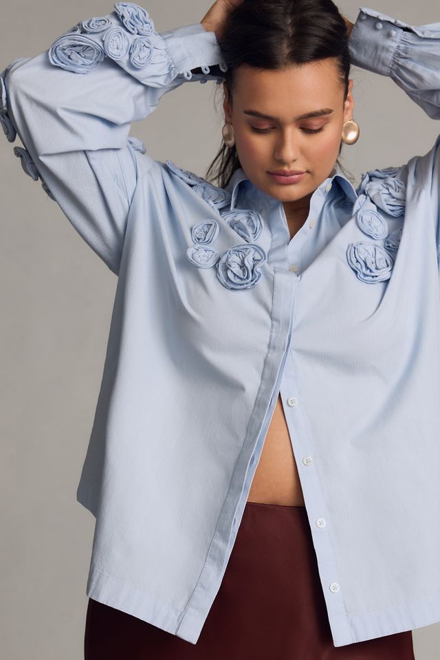 Maeve Rose Appliqué Blouse #8
