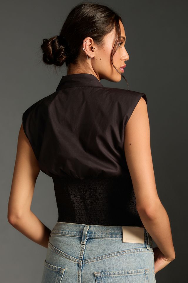 Maeve Sleeveless Zip-Front Top #2