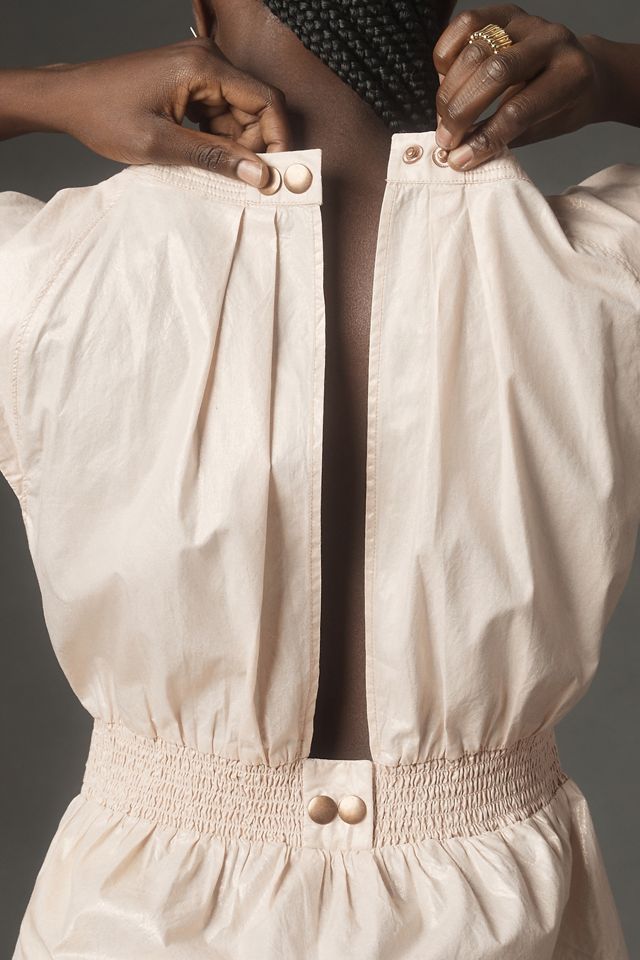 By Anthropologie Foil Poplin Shell Top #3