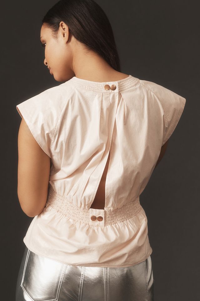 By Anthropologie Foil Poplin Shell Top #6