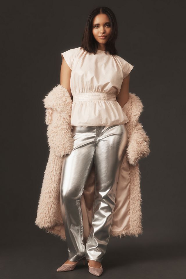 By Anthropologie Foil Poplin Shell Top #7