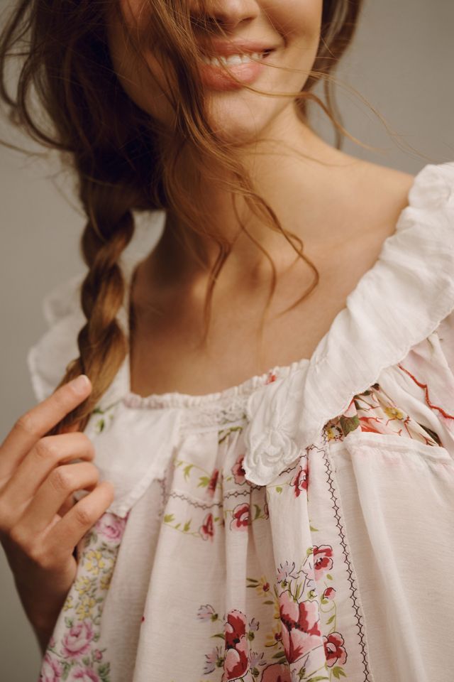 By Anthropologie Puff-Sleeve Collared Blouse #3