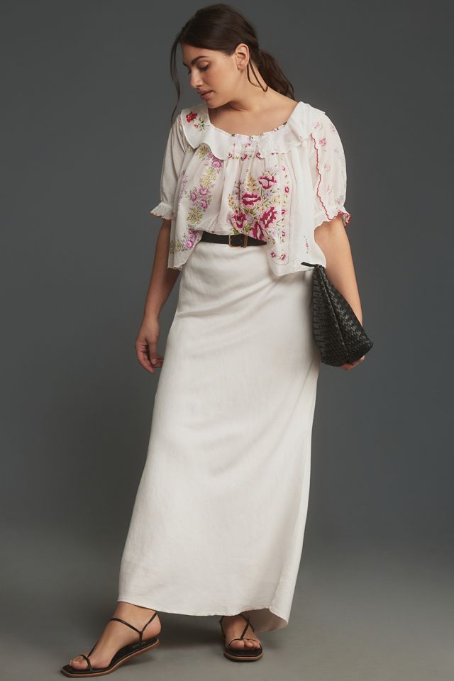 By Anthropologie Puff-Sleeve Collared Blouse #8