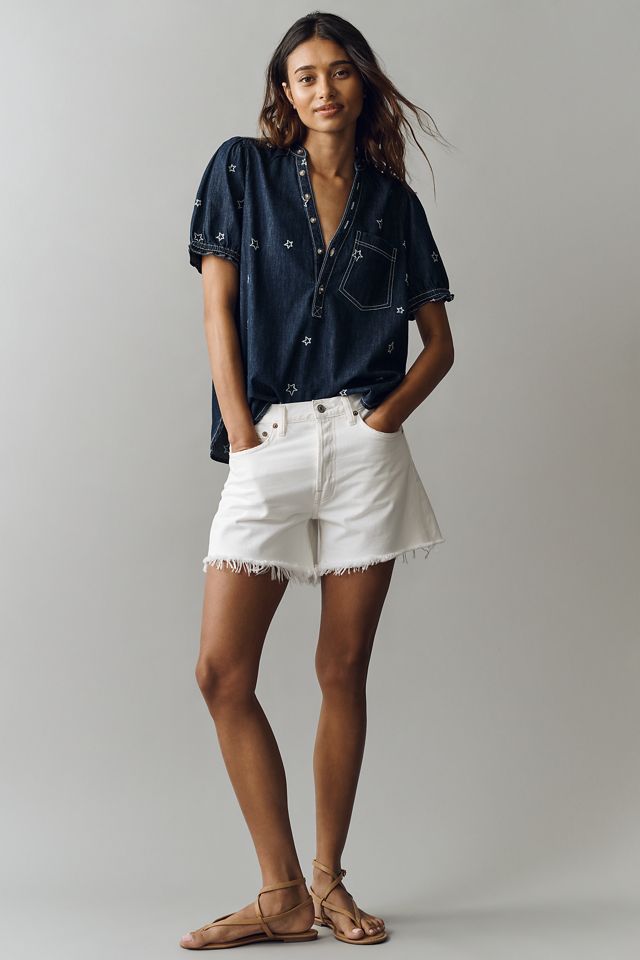 Aly Puff-Sleeve Blouse by Pilcro | Anthropologie