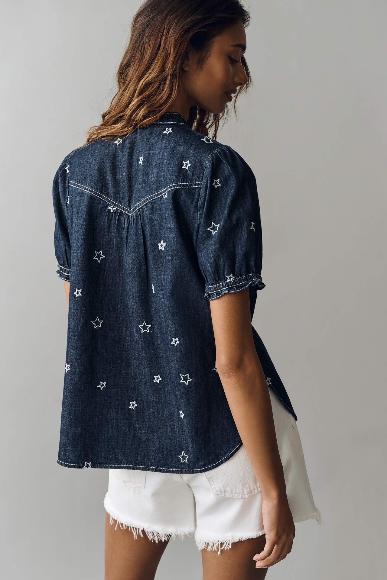 The Aly Puff-Sleeve Blouse by Pilcro