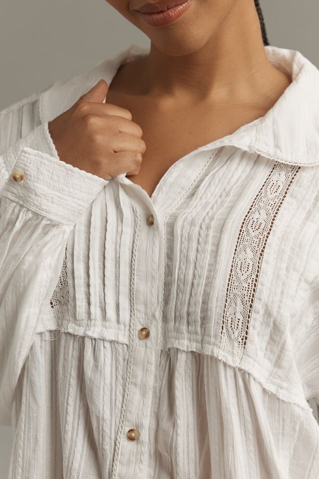 Pilcro Collared Pintuck Blouse #3