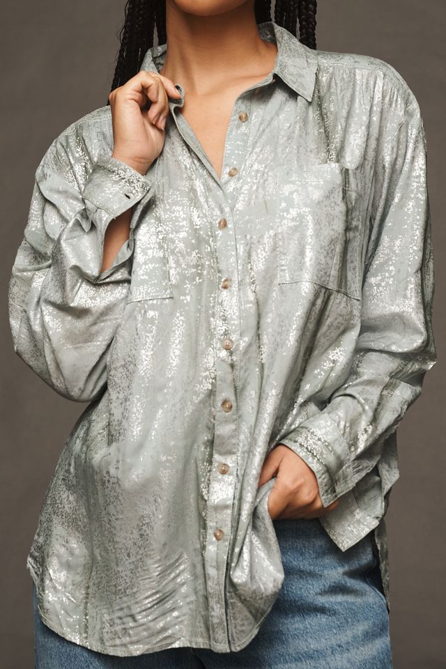 Pilcro Foil Shine Buttondown Shirt #7