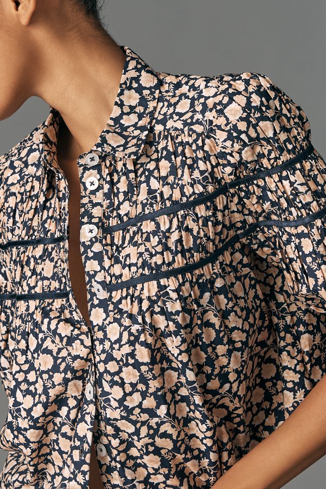 Die Leandra Bluse mit gerafftem Joch von Maeve: Gestreifte Herzen Edition #2