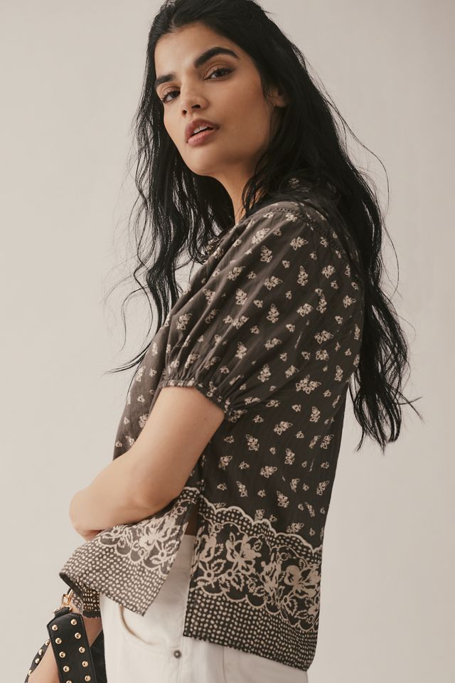 Pilcro Short-Sleeve Popover Blouse #3