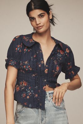 L’Or Embroidery Pin tuck Blouse Women's Cotton Shirts | Pin Tuck Blouse | Sea Breeze