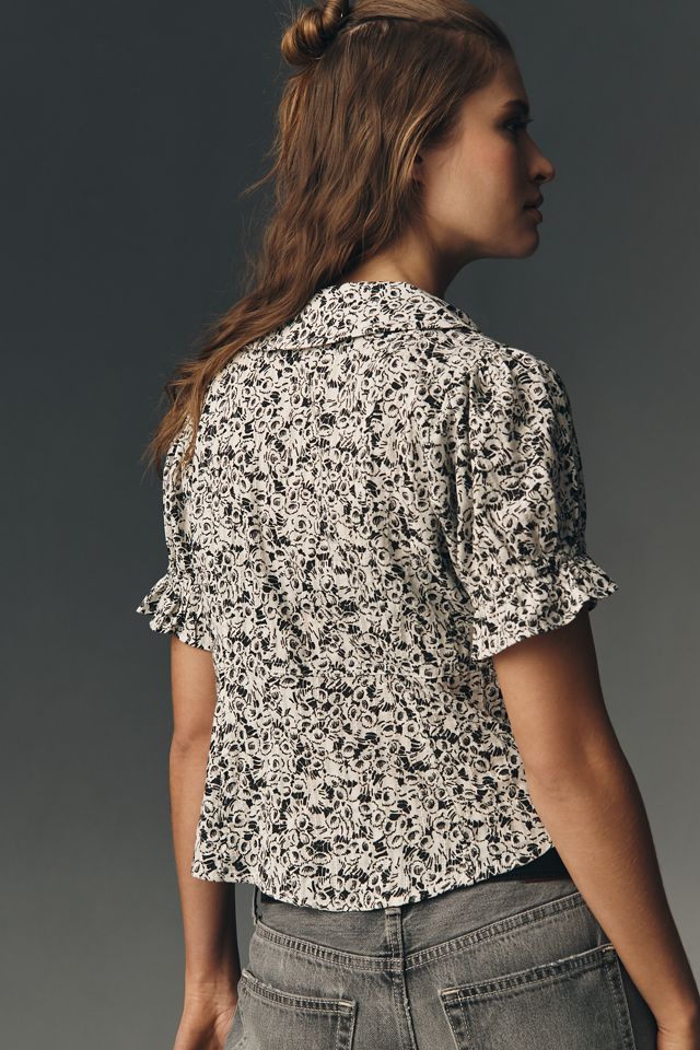 Pilcro Keira Waisted Tuxedo Blouse #1