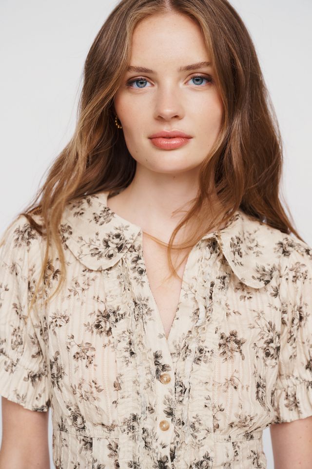 Pilcro Keira Waisted Tuxedo Blouse #1
