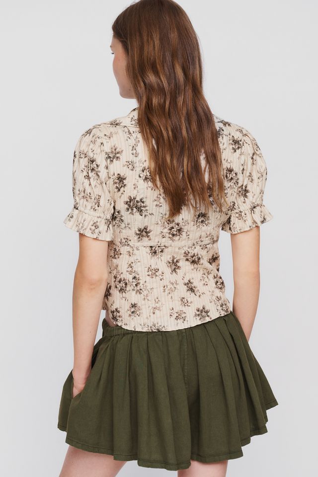 Pilcro Keira Waisted Tuxedo Blouse #3