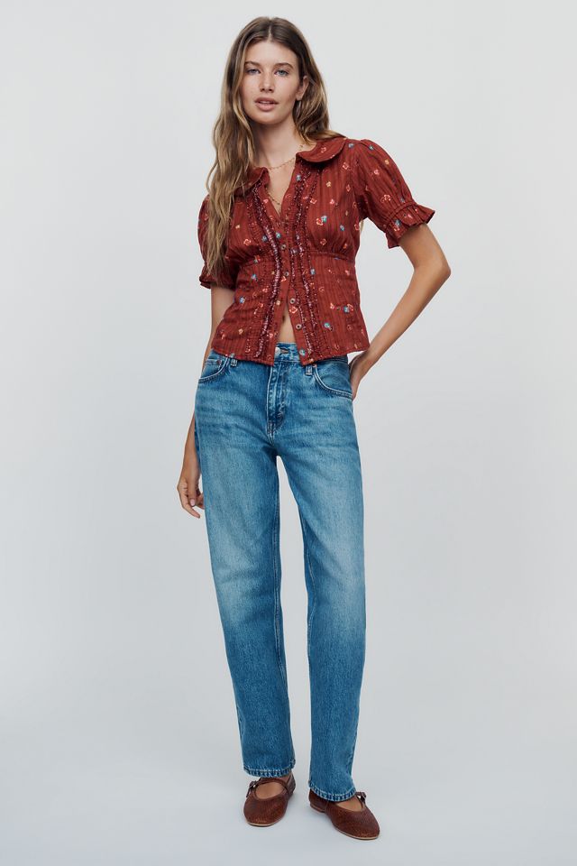 Pilcro Keira Waisted Tuxedo Blouse #2
