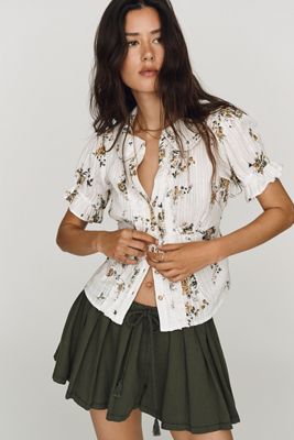 Marimekko Maija Unikko Silk Buttondown Shirt | Anthropologie