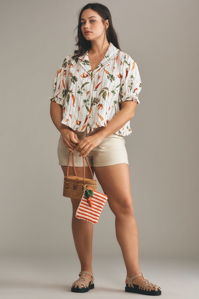 Maeve Short-Sleeve Femme Collared Blouse #5