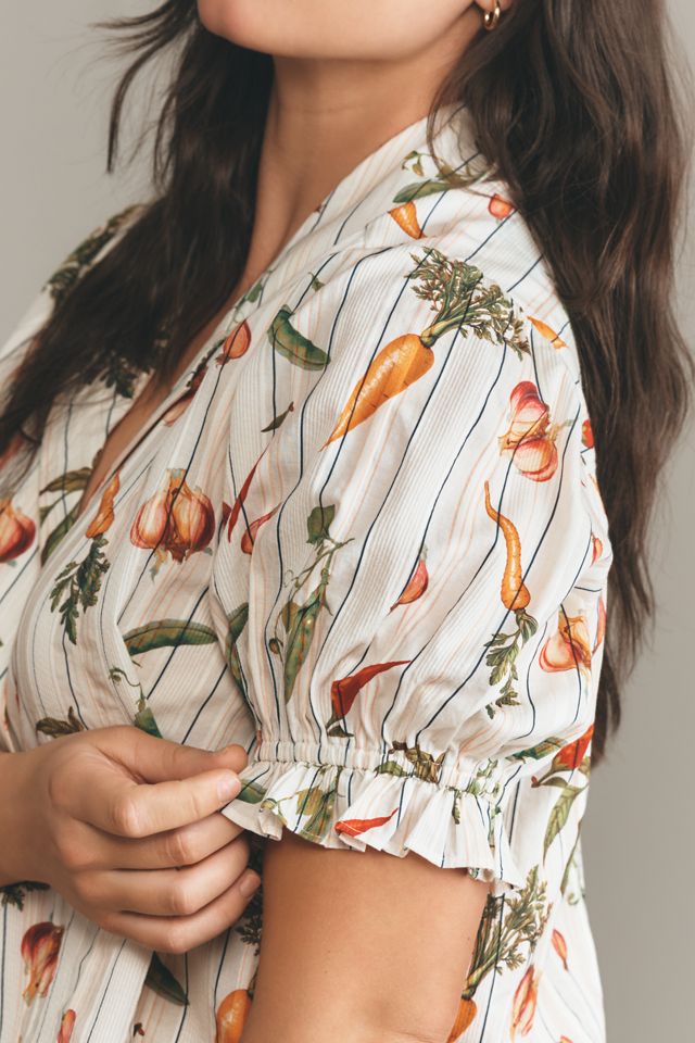 Maeve Short-Sleeve Femme Collared Blouse #6