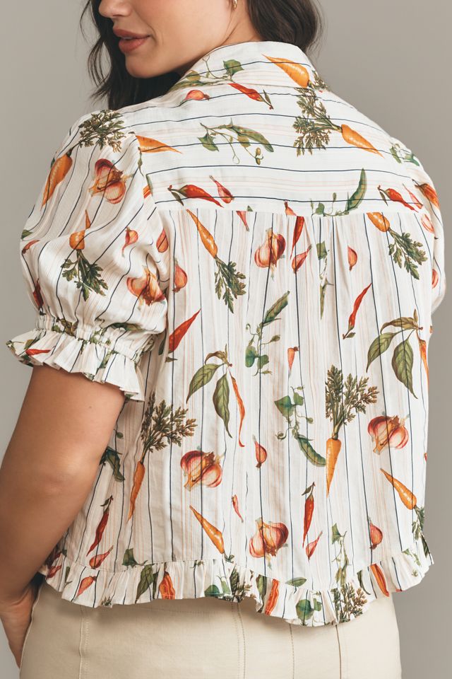 Maeve Short-Sleeve Femme Collared Blouse #7