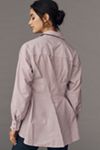 Maeve Long-Sleeve Waisted Buttondown Shirt