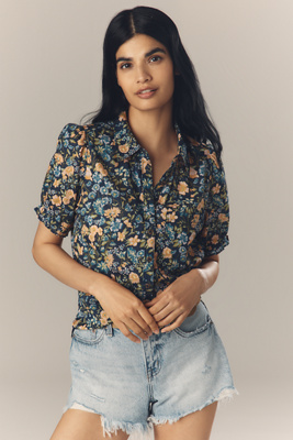 The Aly Puff-Sleeve Blouse by Pilcro