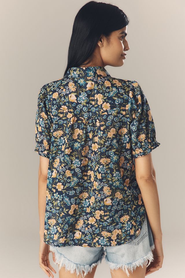 The Aly Puff-Sleeve Blouse by Pilcro #2