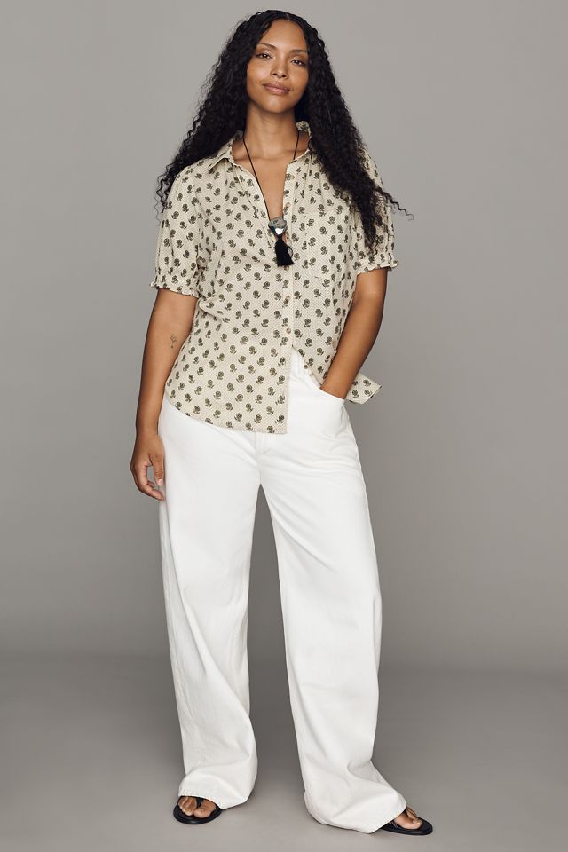 Pilcro Aly Puff-Sleeve Blouse | Anthropologie
