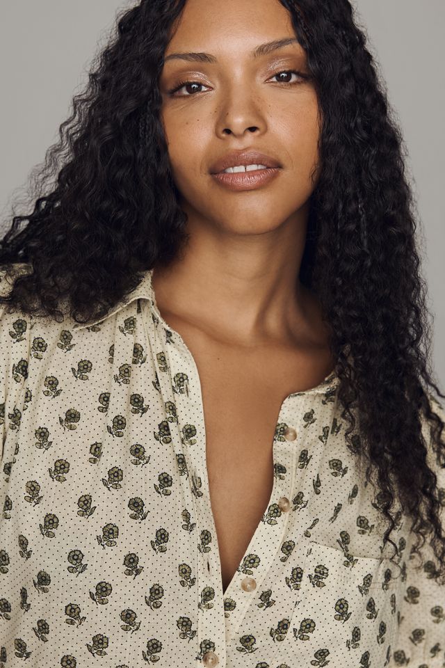 Pilcro Aly Puff-Sleeve Blouse | Anthropologie