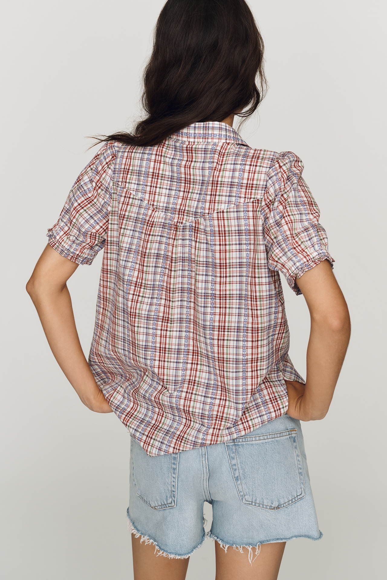 Aly Puff-Sleeve Blouse by Pilcro