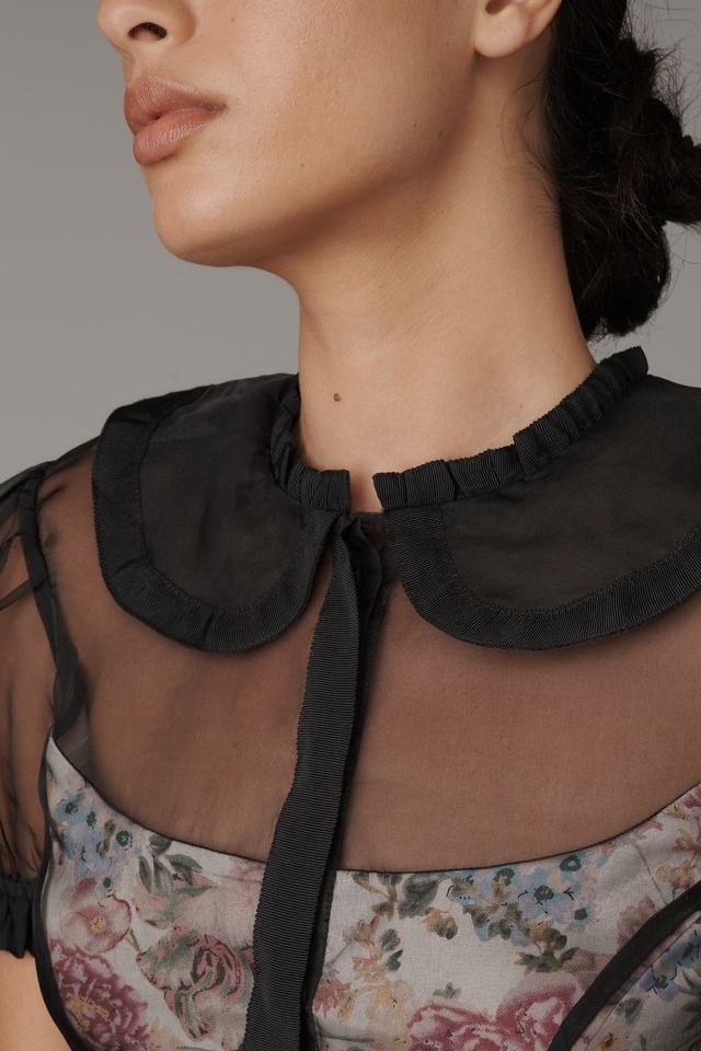 Maeve Organza Puff-Sleeve Blouse #1