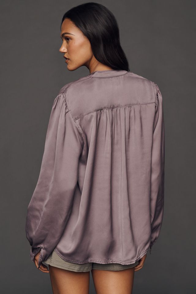 Pilcro Seidiges Hemd mit Smokarbeit #3