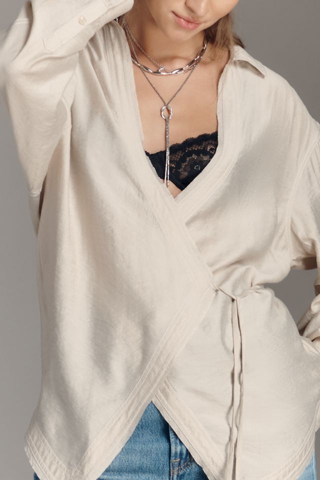 Pilcro Wrapped V-Neck Blouse #3