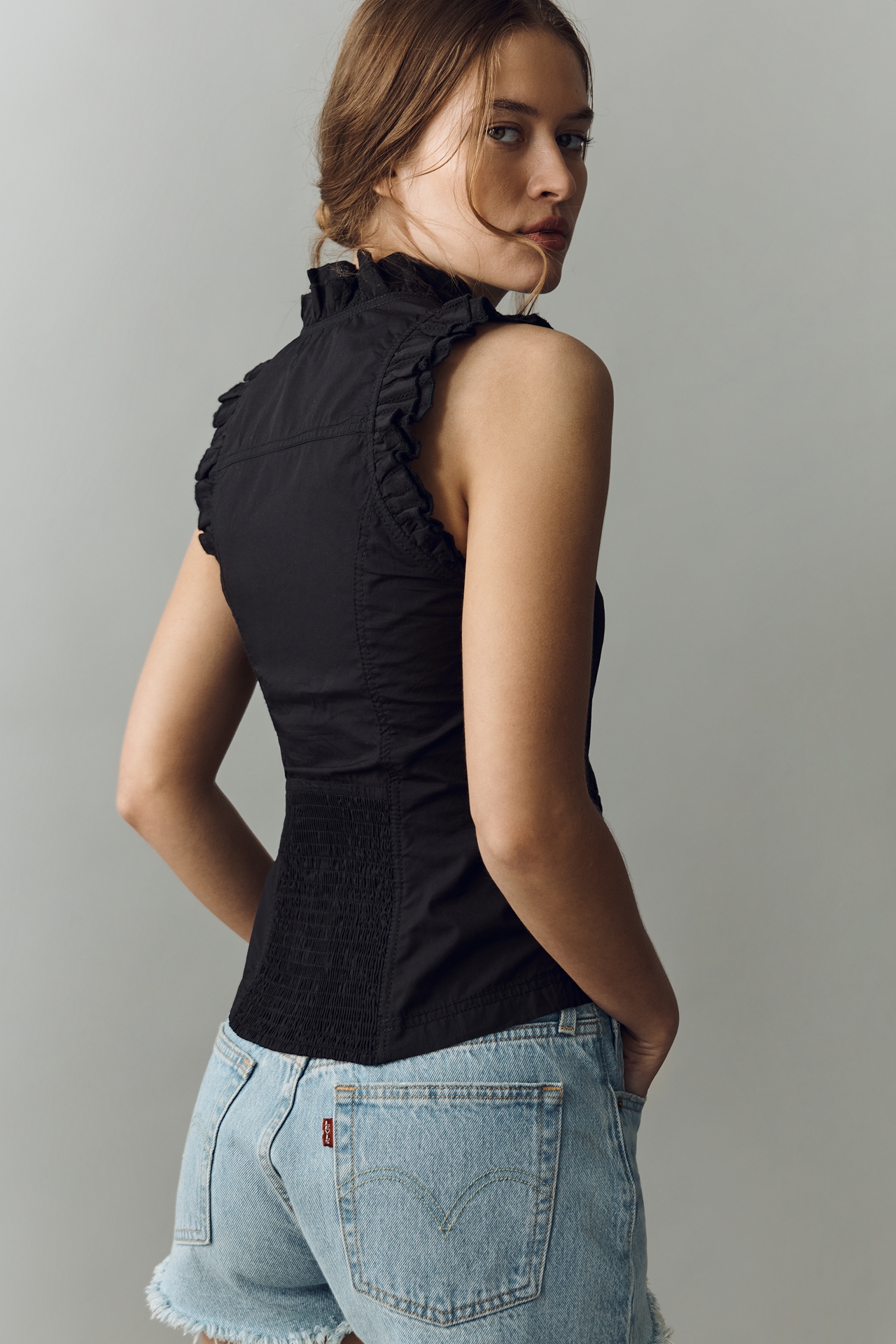 Pilcro Sleeveless Structured Blouse