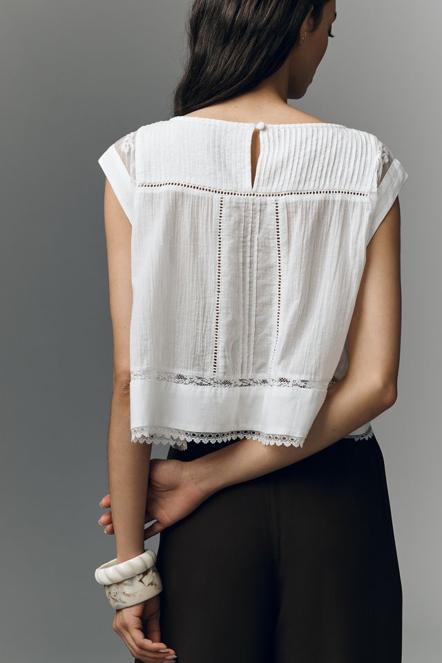Top Senza Maniche con Pieghe By Anthropologie #2
