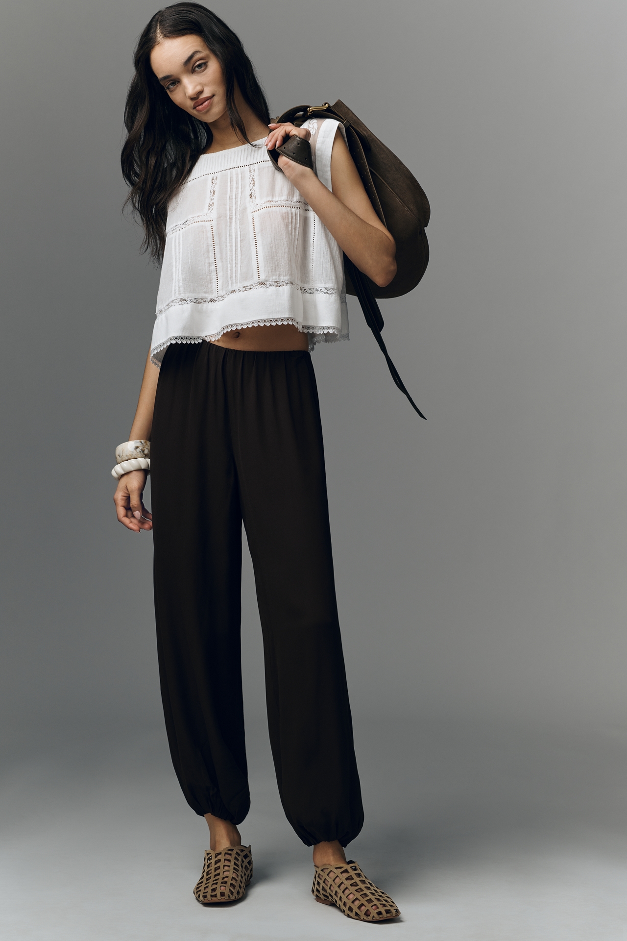 By Anthropologie Sleeveless Boxy Pintuck Top