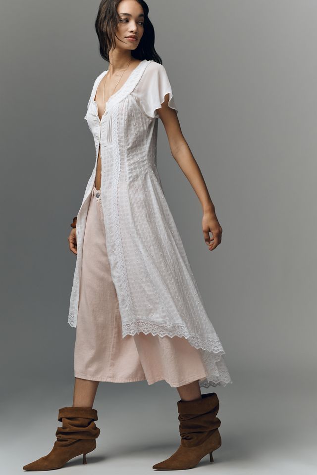 Pilcro Short-Sleeve Textured Maxi Tunic #4