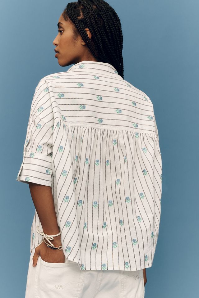 The Mabel Boxy Oxford Shirt by Maeve | Anthropologie