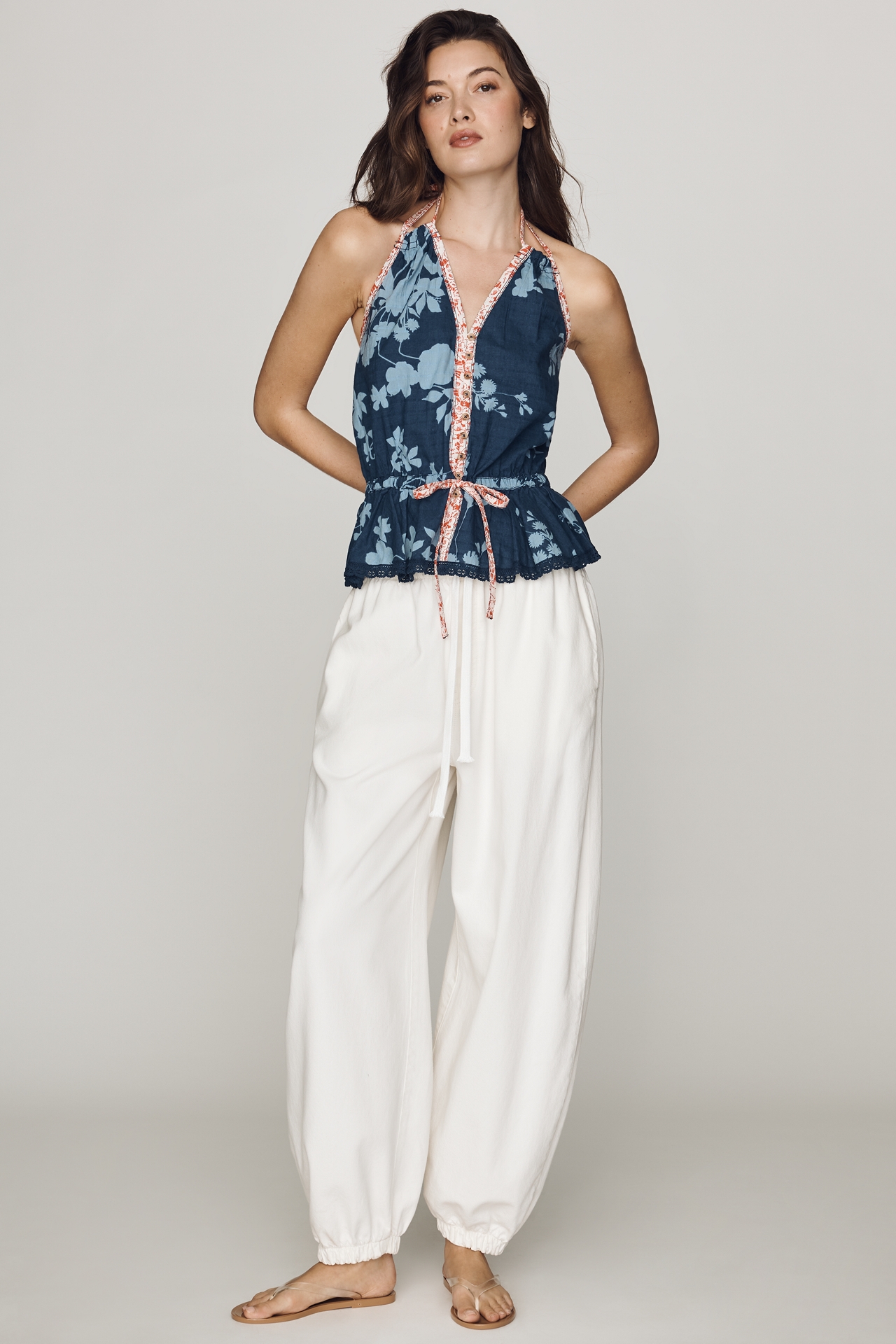 Pilcro Waisted Halter Top