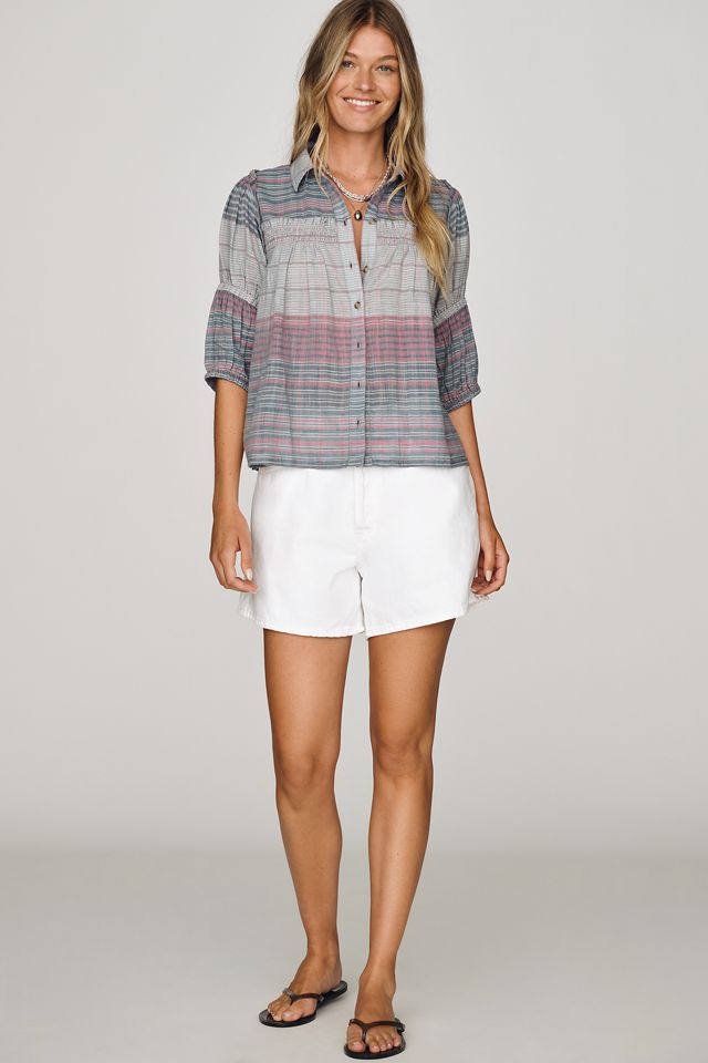 Pilcro Evelyn 100% Cotton Puff-Sleeve Blouse #3