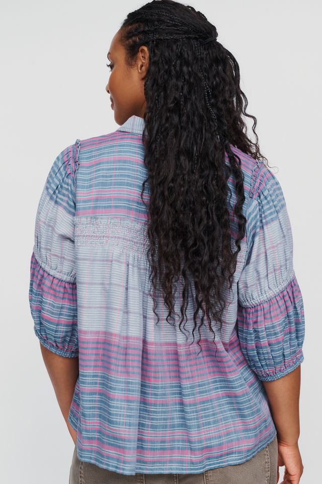 Pilcro Evelyn 100% Cotton Puff-Sleeve Blouse #6