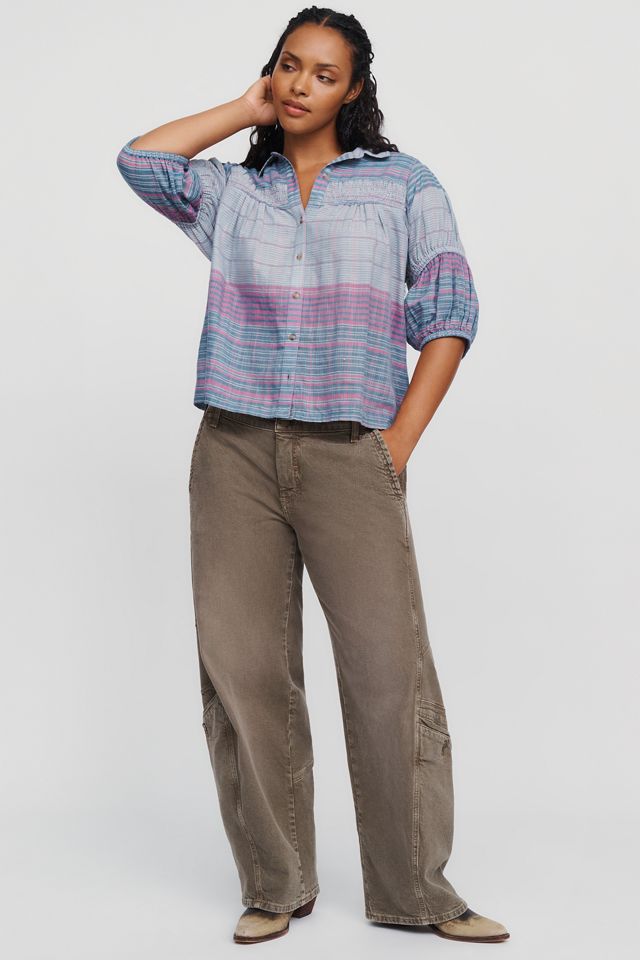 Pilcro Evelyn 100% Cotton Puff-Sleeve Blouse #7