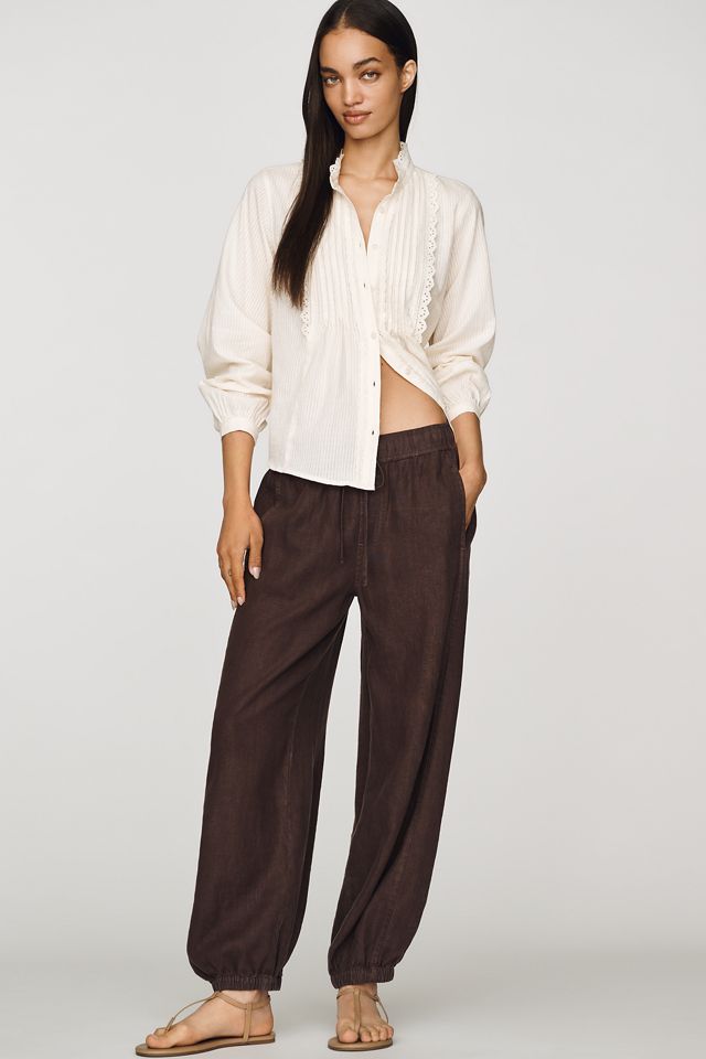 By Anthropologie Cotton Lace Buttondown Blouse #1