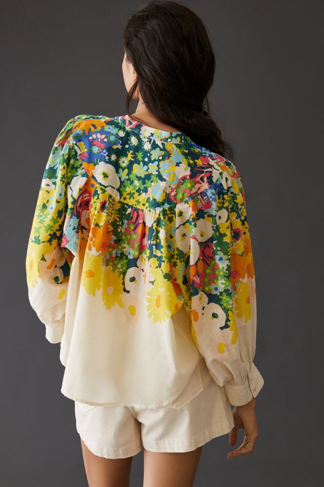 Sarah Campbell for Anthropologie Floral Blouse | Anthropologie