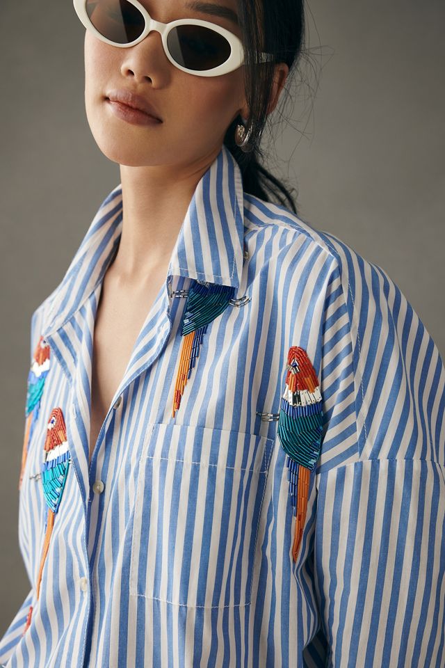 parrot dress shirt Maeve Parrot Buttondown Shirt