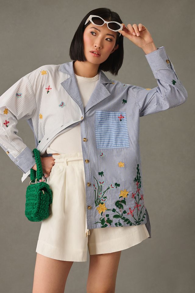 Pernille Rosenkilde Oversized Printed Buttondown Shirt | Anthropologie