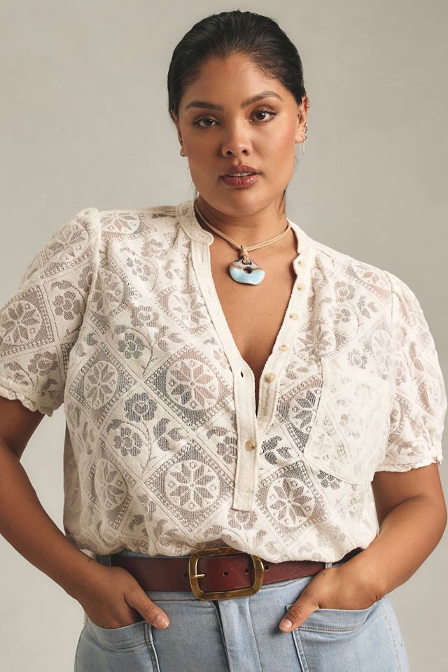 The Aly Puff-Sleeve Blouse by Pilcro #4